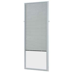 20 in. x 64 in. Add-On Enclosed Aluminum Blinds in White for Steel & Fiberglass Doors with Raised Frame Around Glass