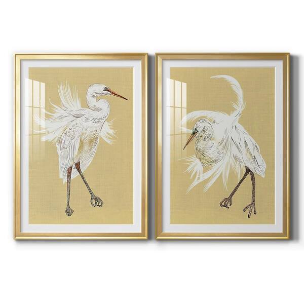 Pastel Birds I by Wexford Homes 2-Pieces Framed Abstract Paper Art Print 18.5 in. x 24.5 in.