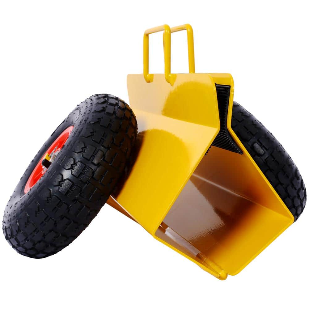 Heavy Duty Yellow Steel Drywall Cart with Pneumatic Tires