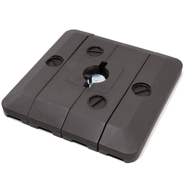 Crestlive Products 240 lb. HDPE 4-Piece Patio Umbrella Base in Brown