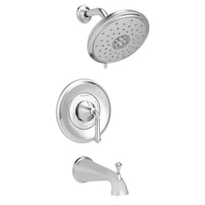 Delancey 1-Handle Tub and Shower Faucet Trim Kit for Flash Rough-In Valves in Polished Chrome (Valve Not Included)
