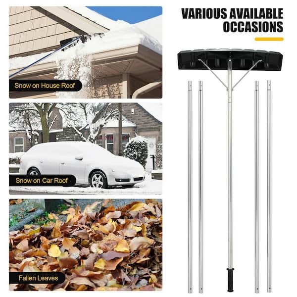 Soft Foam RoofBrum 12-Foot Adjustable Snow Removal Tool For Hard To Reach  Spots B08VPZV6K4