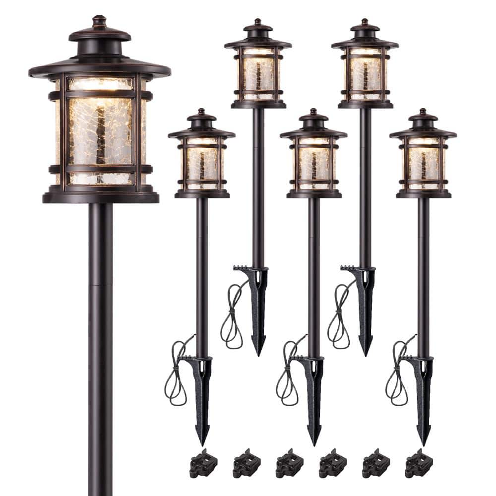 155 Lumen Low Voltage Oil-Rubbed Bronze Hardwired Integrated LED Outdoor Waterproof Landscape Path Light (6-Pack) price history on PriceWatchPro