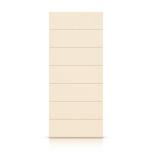 CALHOME 30 in. x 96 in. Hollow Core Beige Painted Composite MDF Interior Door Slab