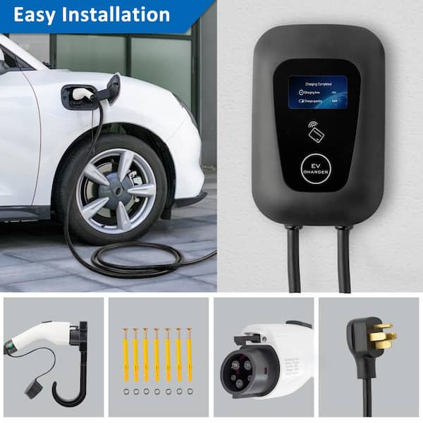 VEVOR Level 2 EV Charger 40A/32A/24A/16A 240V Electric Home EV Charging  Station with 25 ft. Cable NEMA 14-50P for SAE J1772 MGBXCDQJP240AUI7GV4 -  The