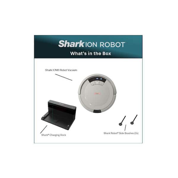 ION 12.6in Robotic Vacuum, Wi-Fi Connected, Bagless, HEPA Filter for Multisurface Floor-to-Carpet in Gray