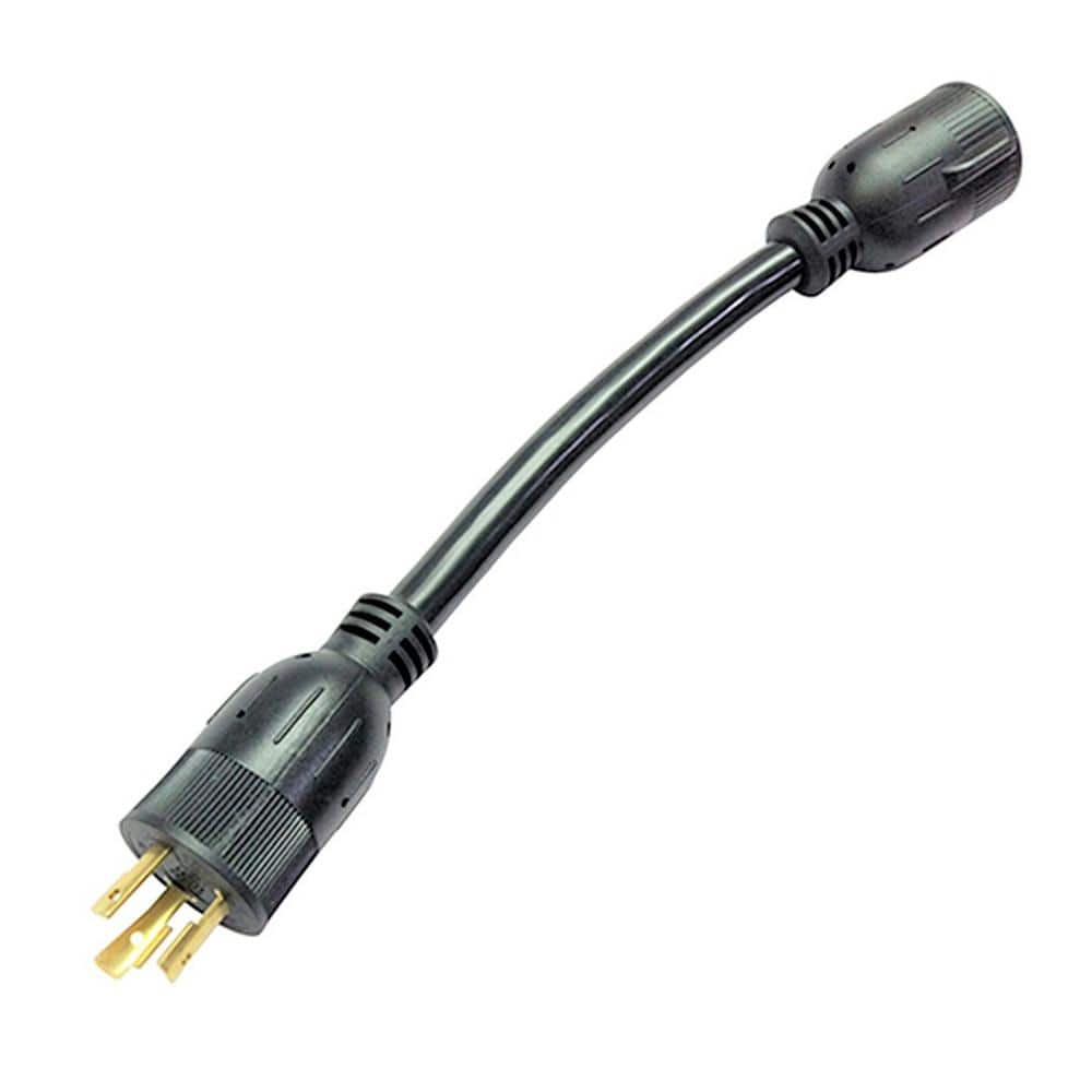 1 ft. 10/3 3-Wire Generator 20 Amp 250-Volt 3-Prong Locking Plug NEMA L6-20P to 30 Amp Locking L6-30R Adapter Cord -  parkworld, 885132