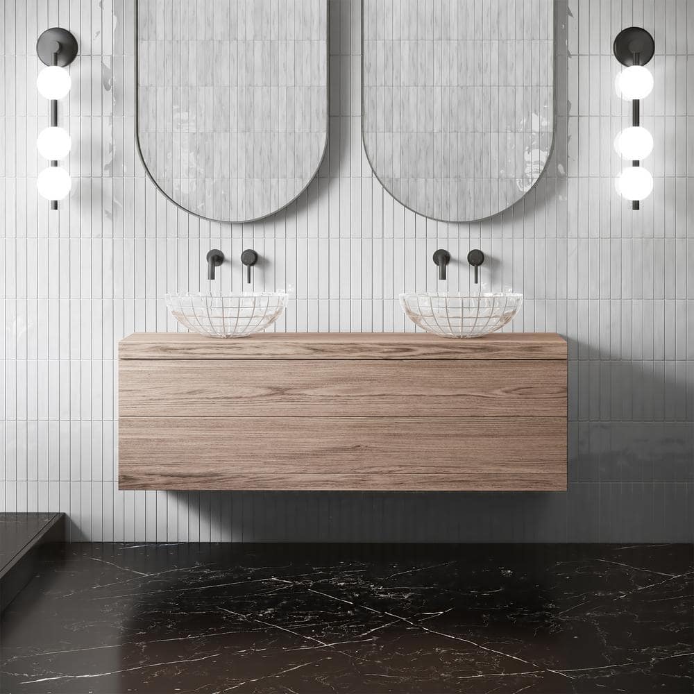 Virage 16" Clear Glass Round Vessel Sink