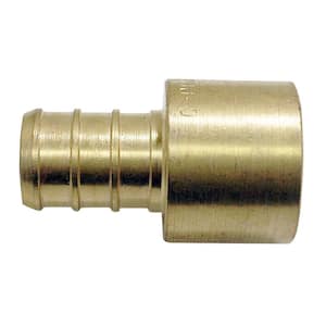1/2 in. Brass PEX-B Barb x 1/2 in. Female Copper Sweat Adapter (10-Pack)