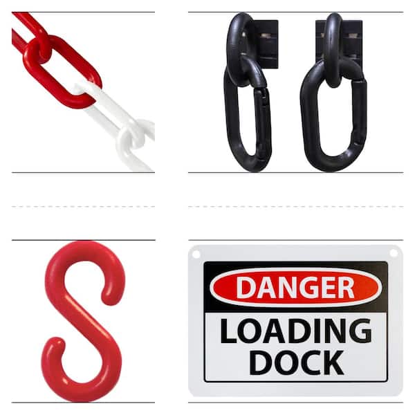 Red/White Loading Dock Danger Sign Kit