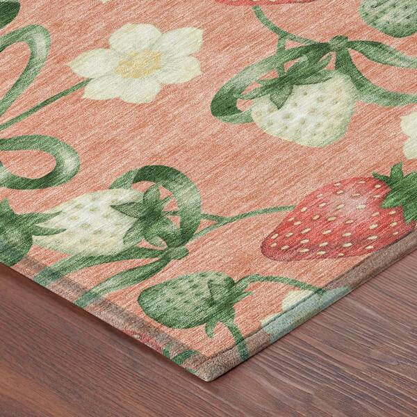 Chantille Machine Washable Indoor/Outdoor Abstract ACN2864 Salmon 10 ft. x 14 ft. Area Rug