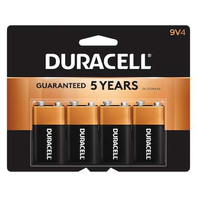 9-Volt Coppertop Alkaline Batteries (4-Count, 2-Pack)
