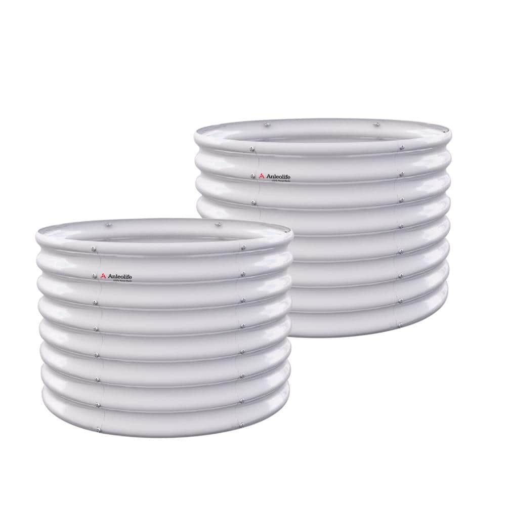 2pack Round3x2ft Galvanized Raised Garden Beds Outdoor,Metal Planter Box for Planting Vegetables price history on PriceWatchPro