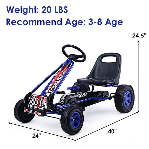 BIG WHEEL KART 3 キッズカート Gymax Toddler's Kids 4-Wheel Pedal Go Kart Ride On Toy with