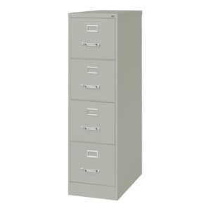 26.5 in. D 4-Drawer Light Gray Metal Letter Width 15 in. W Vertical File Cabinet