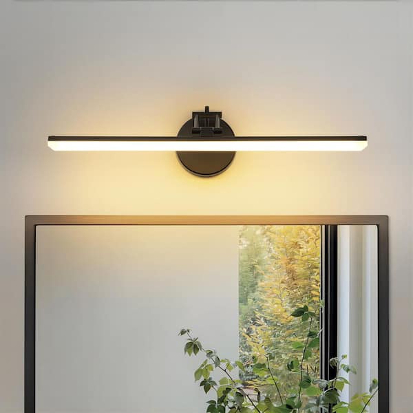 Roni 22.8 in. Modern Black Linear LED Bathroom Vanity Light/Picture Light