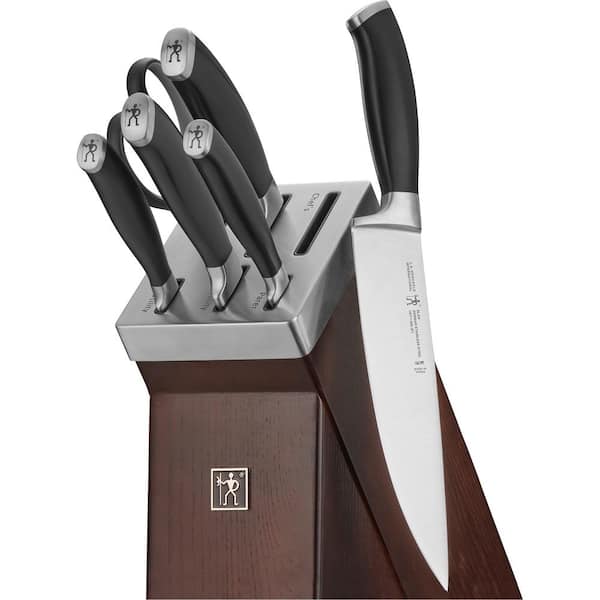 Elan 7-Piece Stainless Steel Self-Sharpening Block Set