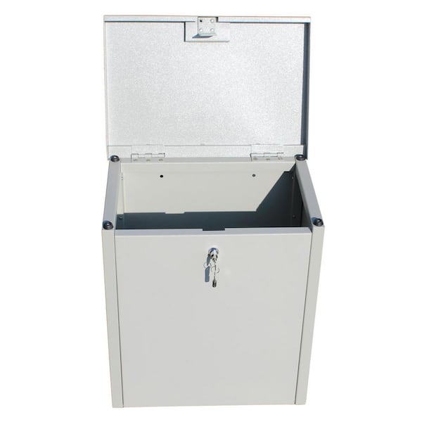 ParcelChest Textured Gray Ground Mount Locking Parcel Box ParcelChest Textured Gray Ground Mount Locking Parcel Box