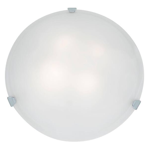 Access Lighting Mona 4-Light Chrome Flushmount with White Glass Shade