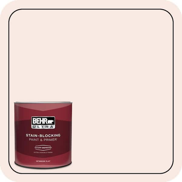 BEHR ULTRA 1 qt. #200C-1 Hush Pink Extra Durable Flat Interior Paint & Primer