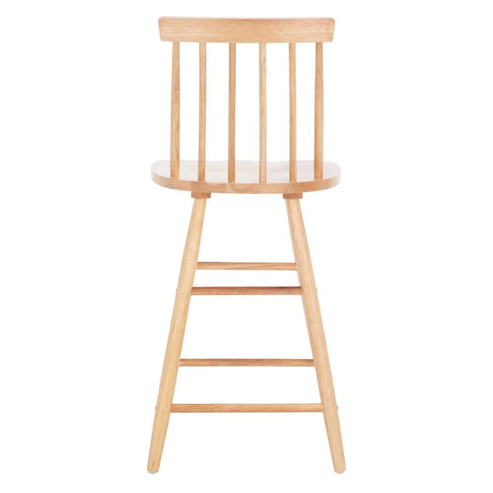 Natural Wood Swivel Windsor Counter Stool