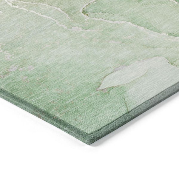 Green 10 ft. x 14 ft. Abstract Indoor / Outdoor Area Rug