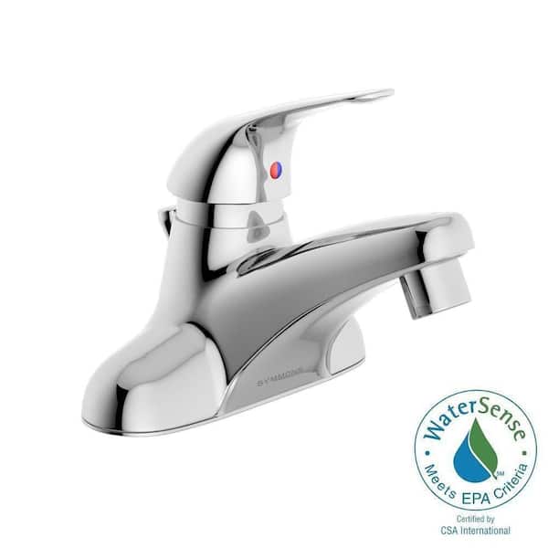 Symmons Origins 4 in. Centerset 1-Handle Bathroom Faucet in Chrome