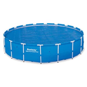 58173E 18 ft. Round Above Ground Swimming Pool Solar Heat Cover, Blue