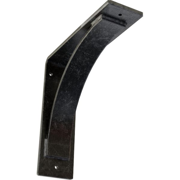 Ekena Millwork 3 in. x 10 in. x 10 in. Antiqued Silver Morris Steel Bracket