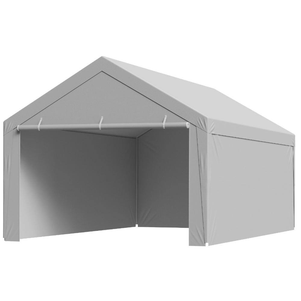 13 ft. x 20 ft. Replacement Carport Canopy with Sidewalls, Waterproof, Gray price history on PriceWatchPro