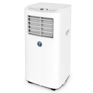 8,000 BTU Portable Air Conditioner Cools 170 Sq. Ft. with Dehumidifer, Fan, Remote, LED Display and Timer in White