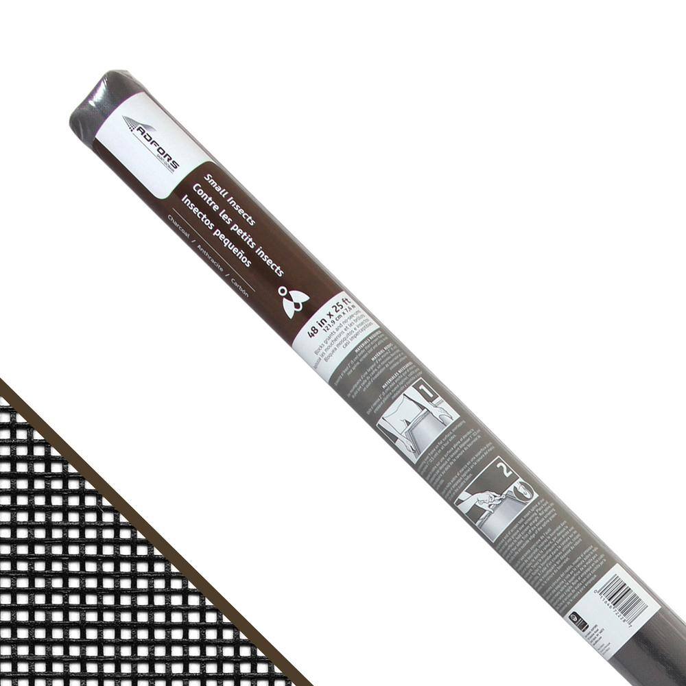 Saint-Gobain ADFORS 48 in. x 25 ft. Charcoal Fiberglass Small Insect ...