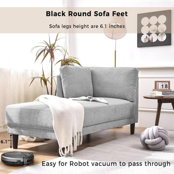 beey Cozy Chaise Lounge Indoor Living Room Chase Chair Upholstered Chaise  Lounges Sleeper for Bedroom Living Room Home Small Place,Dark