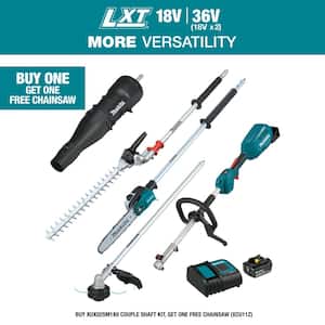 18V LXT Couple Shaft Power Head Kit w/String Trimmer, Pole Saw, Articulating Hedge Trimmer & Blower Attachments, 4.0Ah
