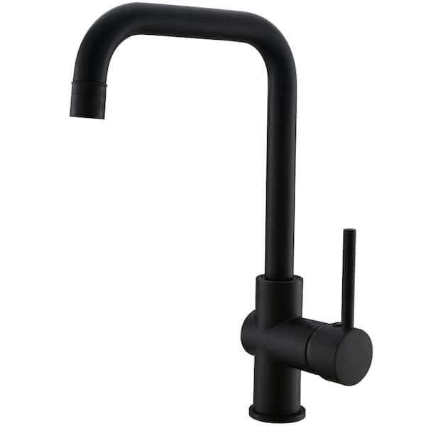 Boyel Living Black Single-Handle Sprayer Kitchen Faucet Stainless Steel Faucet