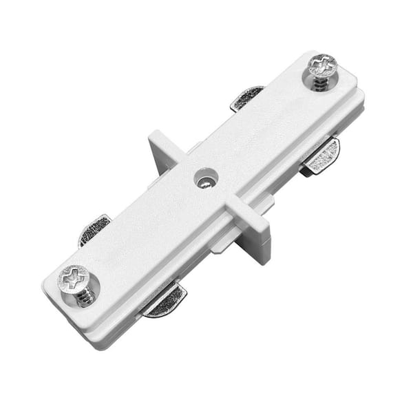 Single Circuit Track Lighting Connector: White, 3-Wire I-Connector for H-Track