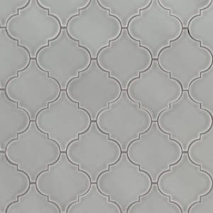 Morning Fog Arabesque 13.5 in. x 17.5 in. Textured Ceramic Mesh-Mounted Mosaic Tile (11.7 sq. ft./Case)