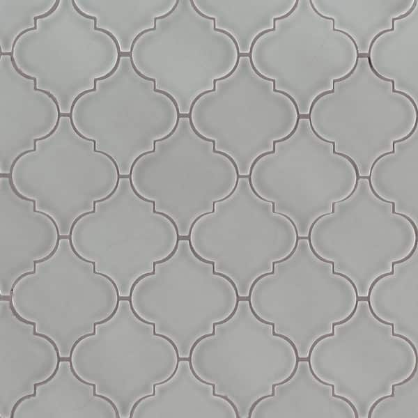 MSI Morning Fog Arabesque 13.5 in. x 17.5 in. Textured Ceramic Mesh-Mounted Mosaic Tile (11.7 sq. ft./Case)