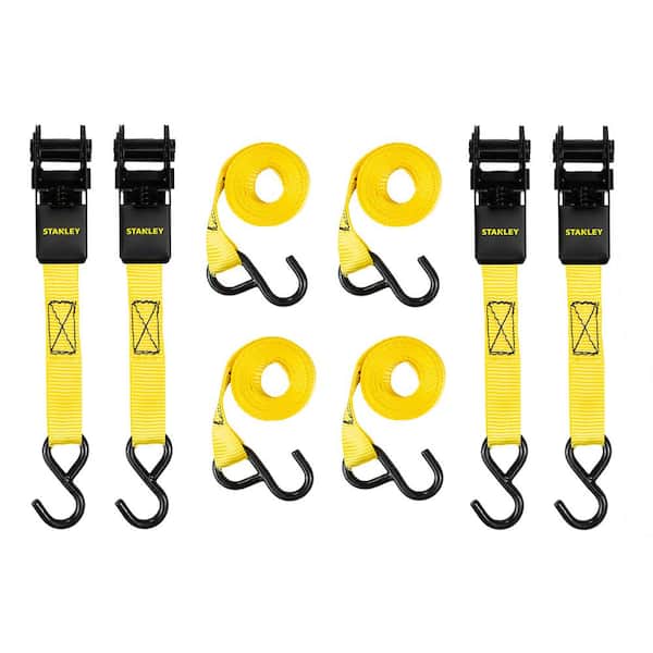 Stanley 1 in. x 12 ft. / 1500 lbs. Break Strength Ratchet Straps (2-Pack)  S10002-12 - The Home Depot