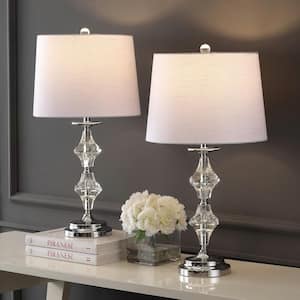 Madison 27.5 in. Clear/Chrome Crystal Table Lamp (Set of 2)
