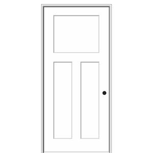 MMI Door 34 in. x 80 in. Smooth Carrara Left-Hand Solid Core Primed ...