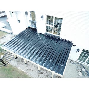 Trex 12 ft. RainEscape Plastic Trough Black Deck Drainage System