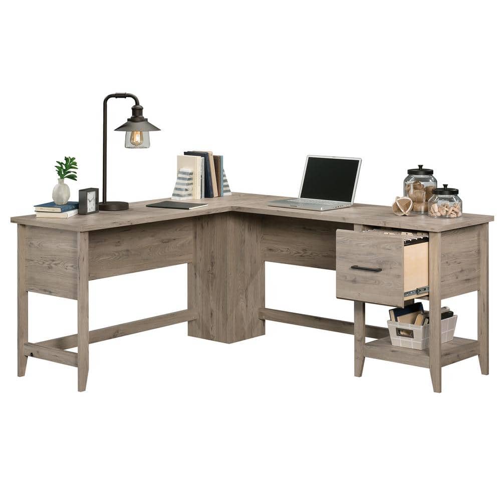 Laurel Oak Executive Corner Desk with Filing Drawer