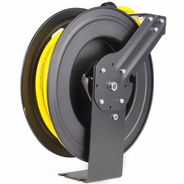 XtremepowerUS 50 ft. x 1/2 in. Rubber Retractable Air Hose Reel