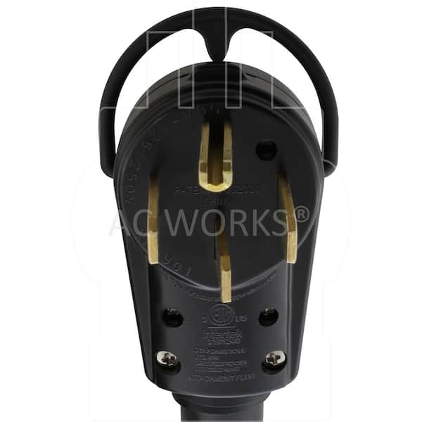 CS6361C (Plug) x 14-50R (4-Prong) Adapter (50 Amp, 120 Volt, 1' 10/3 Wire  AWG, SOOW Jacket)