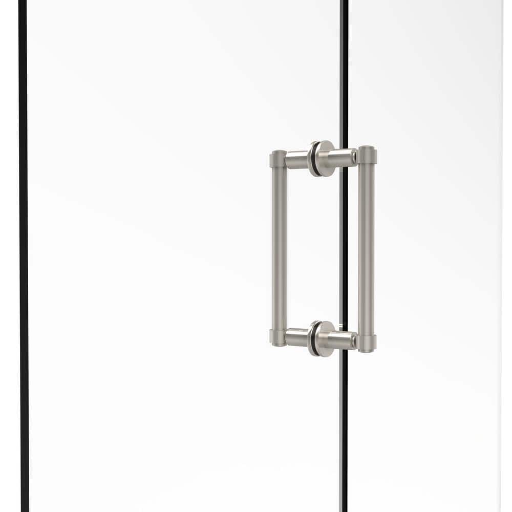 Allied Brass Contemporary 8 in. BacktoBack Shower Door Pull in Polished Nickel 4058BBPNI
