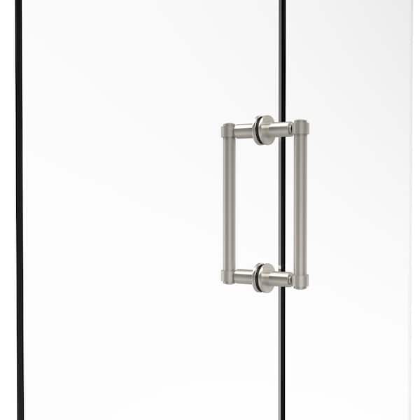 Allied Brass Contemporary 8 in. Back-to-Back Shower Door Pull in Polished Nickel