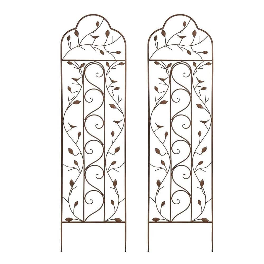 59 in. Iron Arched Trellis 2-Pack