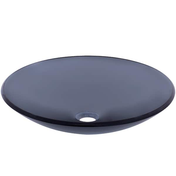 Novatto Coetaneo Glass Vessel Sink in Grey