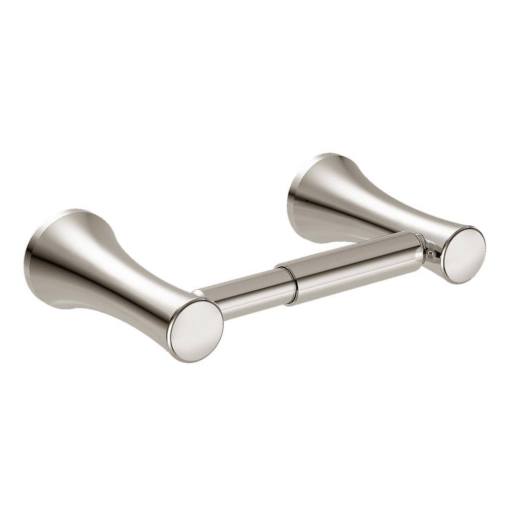 C Series Wall-Mount Double Post Toilet Paper Holder in Polished Nickel